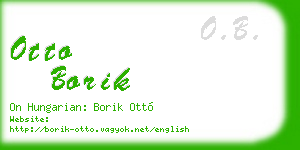 otto borik business card