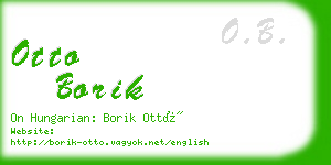 otto borik business card